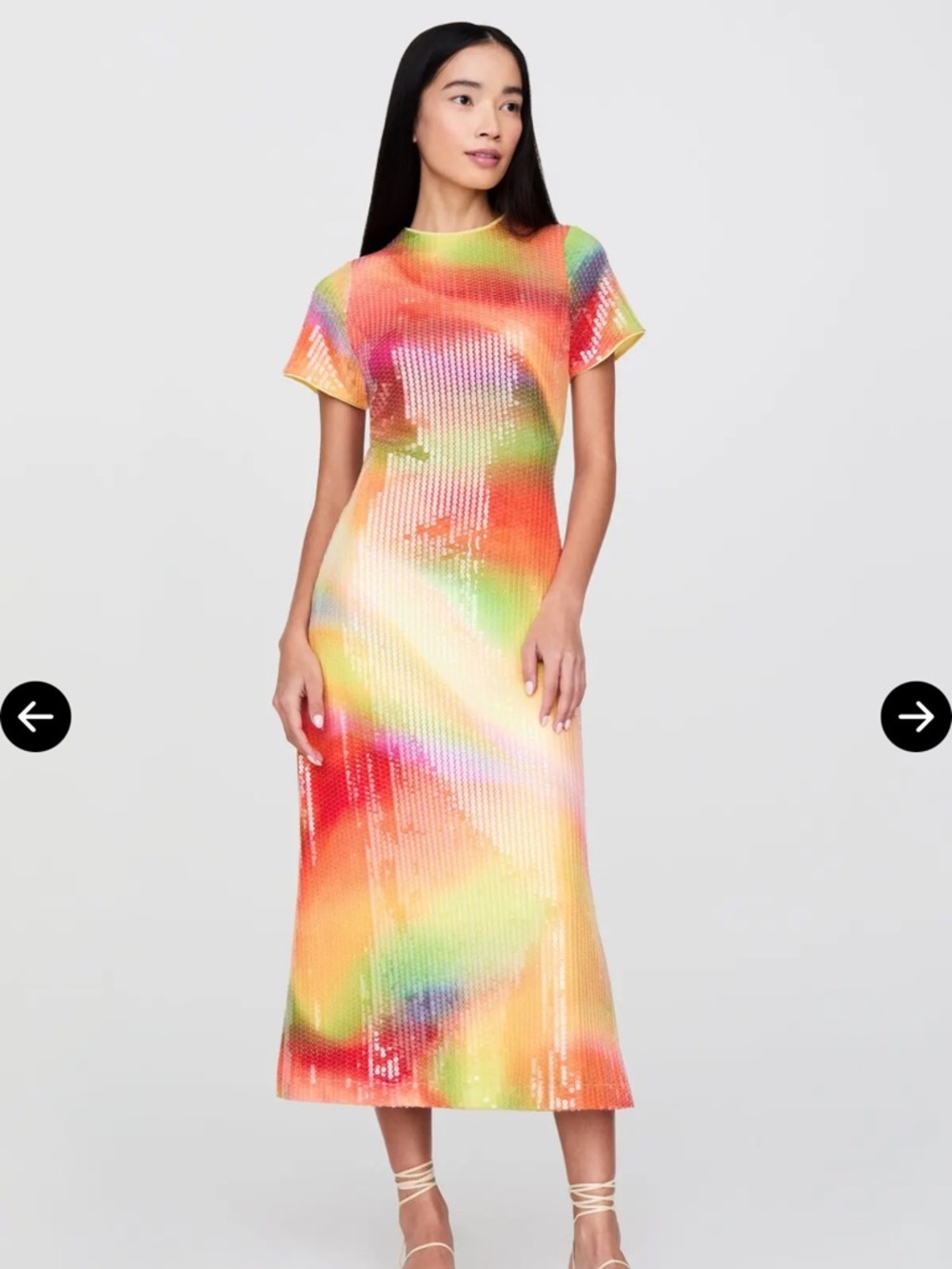 Colorful Sequin Shift Dress - Multicolor